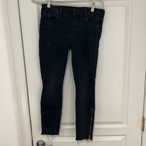 Distressed Charcoal Mother Jeans